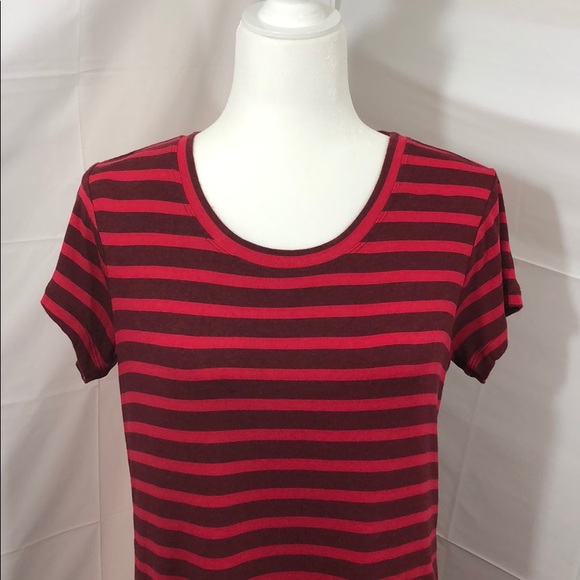 Cabi Sweet Talk Red Striped Peplum Top - Picture 4 of 9